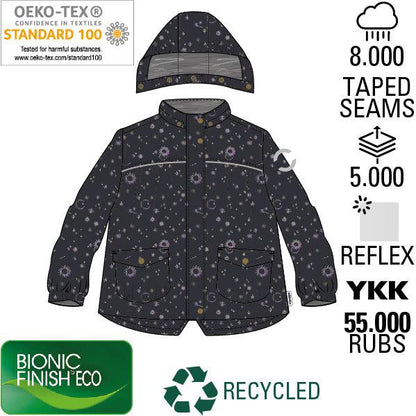 Mikk-line vinterjacka med glitter - Dark Navy - Jacka - MamaMilla