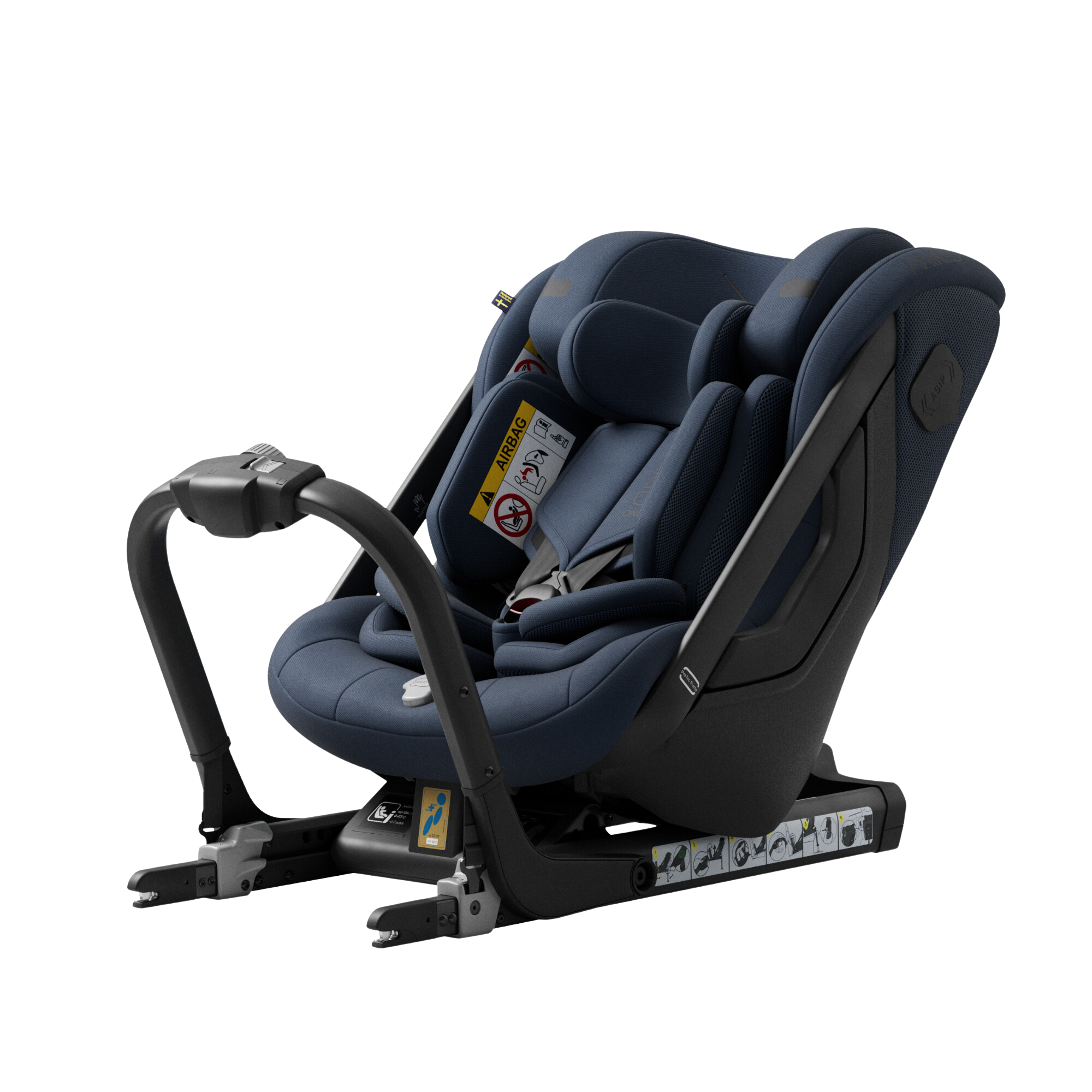 Axkid ONE+ 3 - Glacier Lake Blue - iSize 40-125 cm - 40-125 cm (Nyfödd till 7 år) - MamaMilla