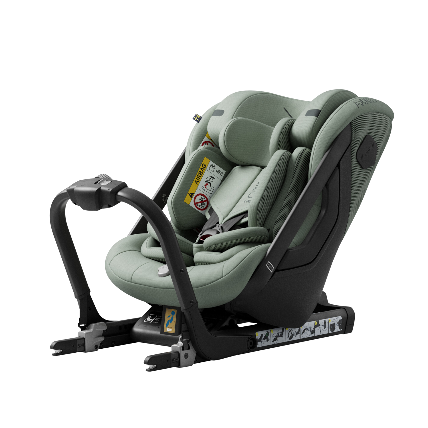 Axkid ONE+ 3 - Nordic Bloom Green - iSize 40-125 cm - 40-125 cm (Nyfödd till 7 år) - MamaMilla