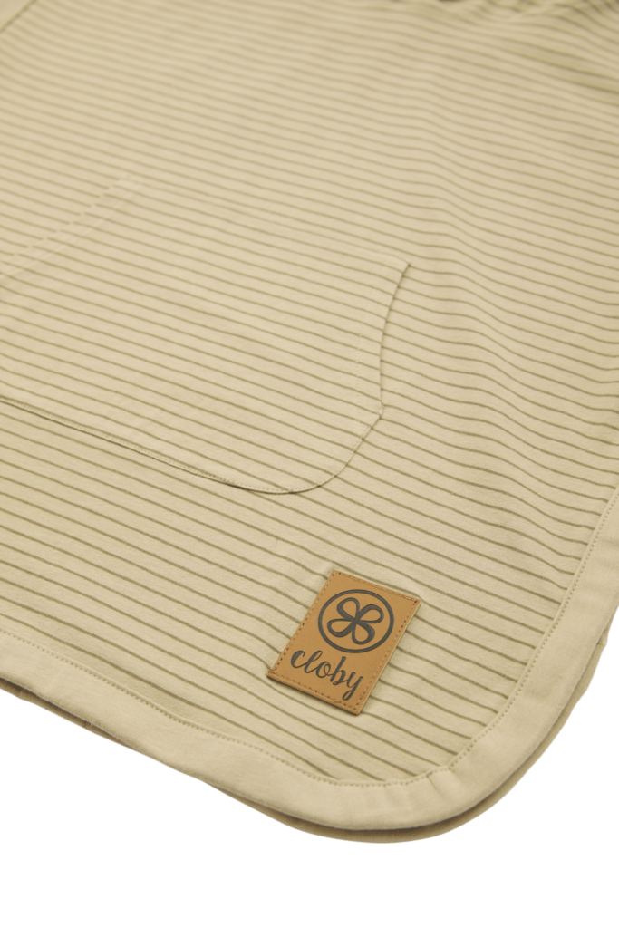 UV Poncho - Sandstrand/Olivgrön 1-3 år - - MamaMilla