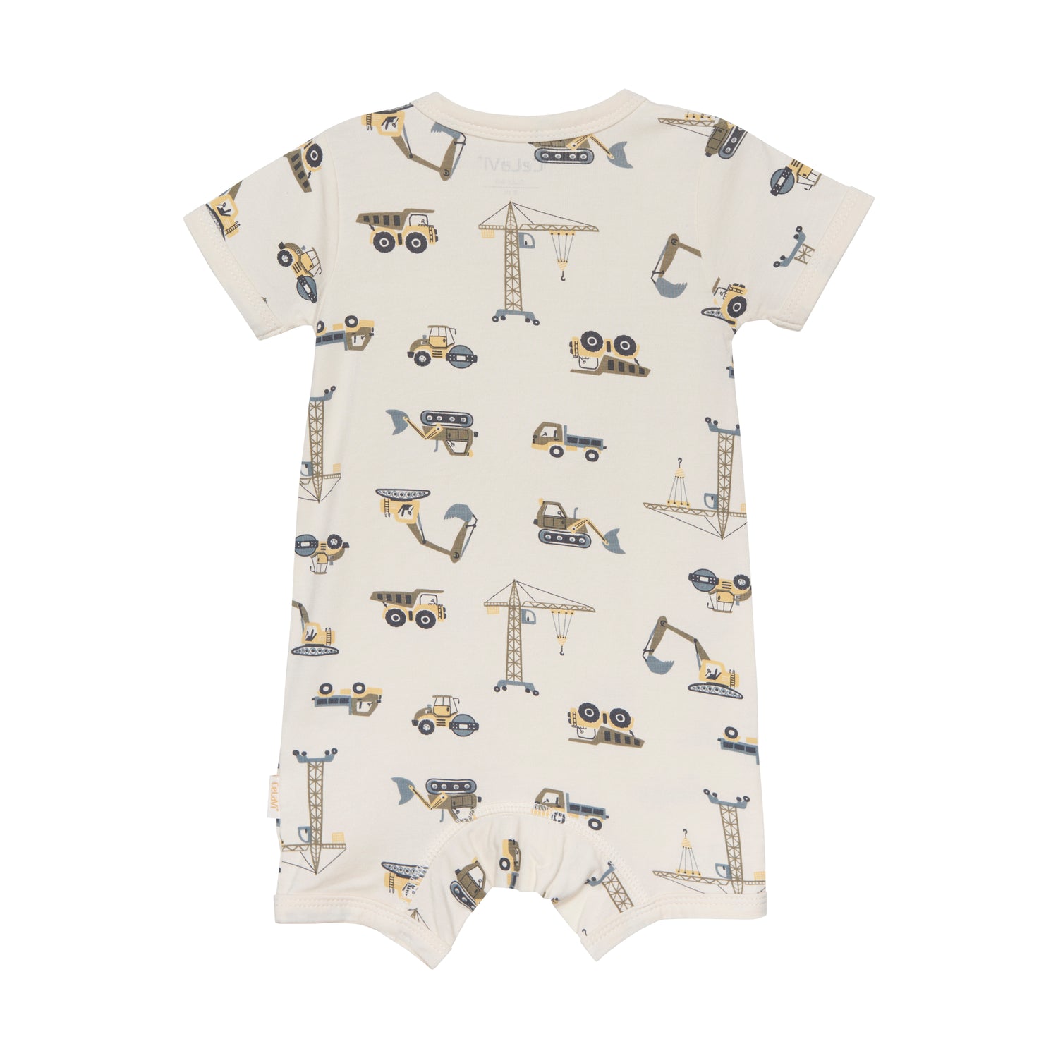 Celavi Jumpsuit med korta ärmar och ben - Arbetsbilar - Aloe - Jumpsuit - MamaMilla