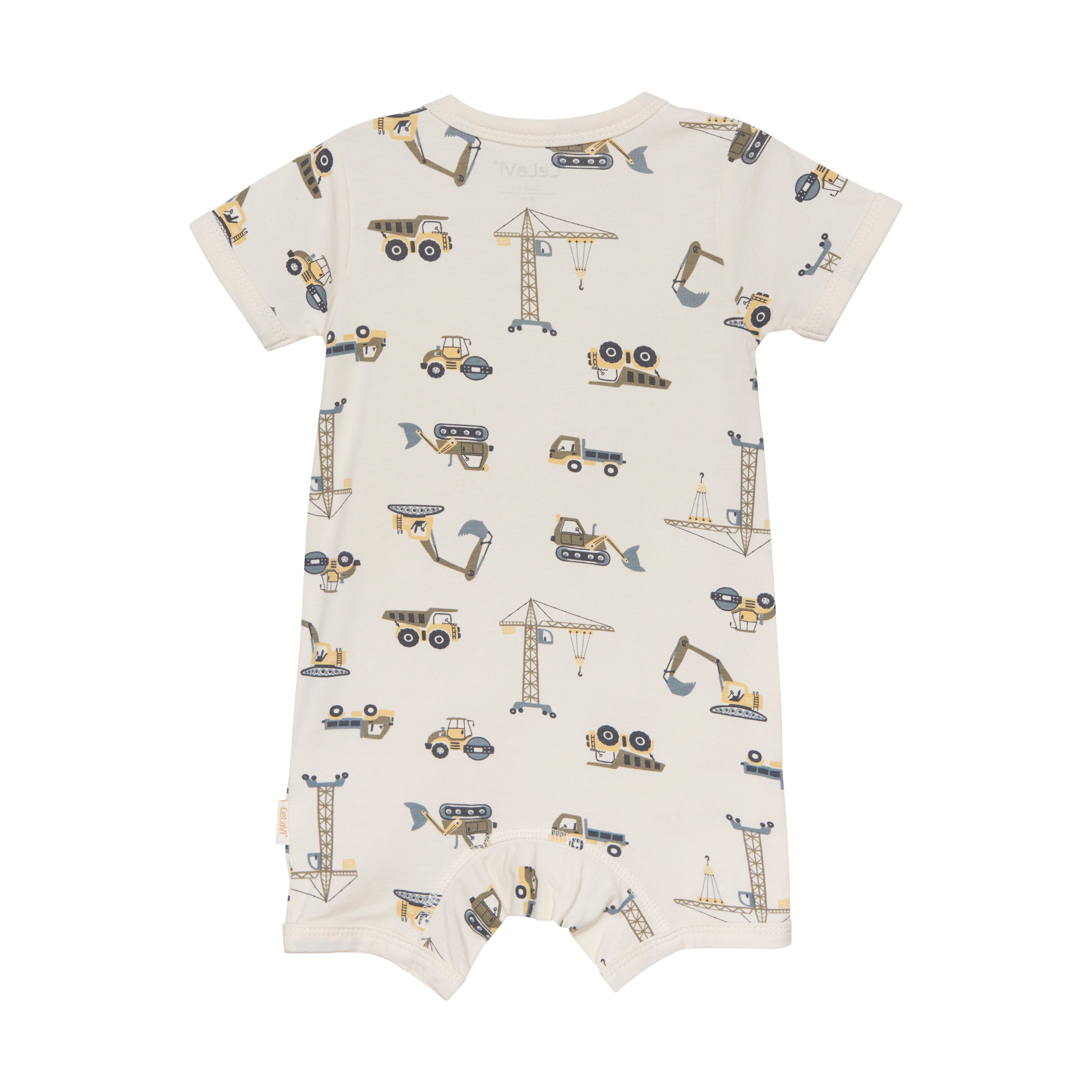 Celavi Jumpsuit med korta ärmar och ben - Arbetsbilar - Aloe - Jumpsuit - MamaMilla