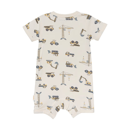 Celavi Jumpsuit med korta ärmar och ben - Arbetsbilar - Aloe - Jumpsuit - MamaMilla