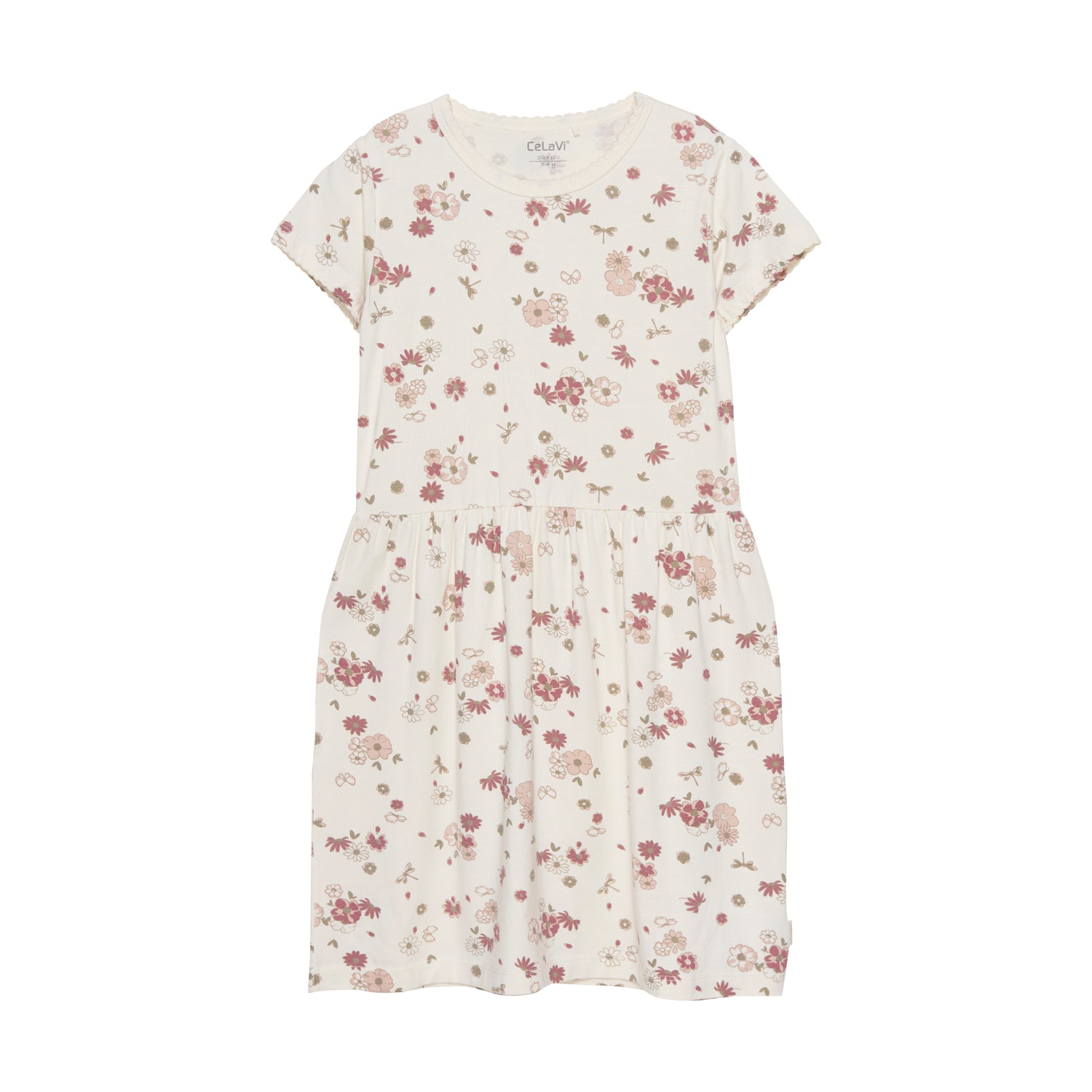 Celavi Klänning i Bambu - Blommor - Rose Cloud - Klänning - MamaMilla
