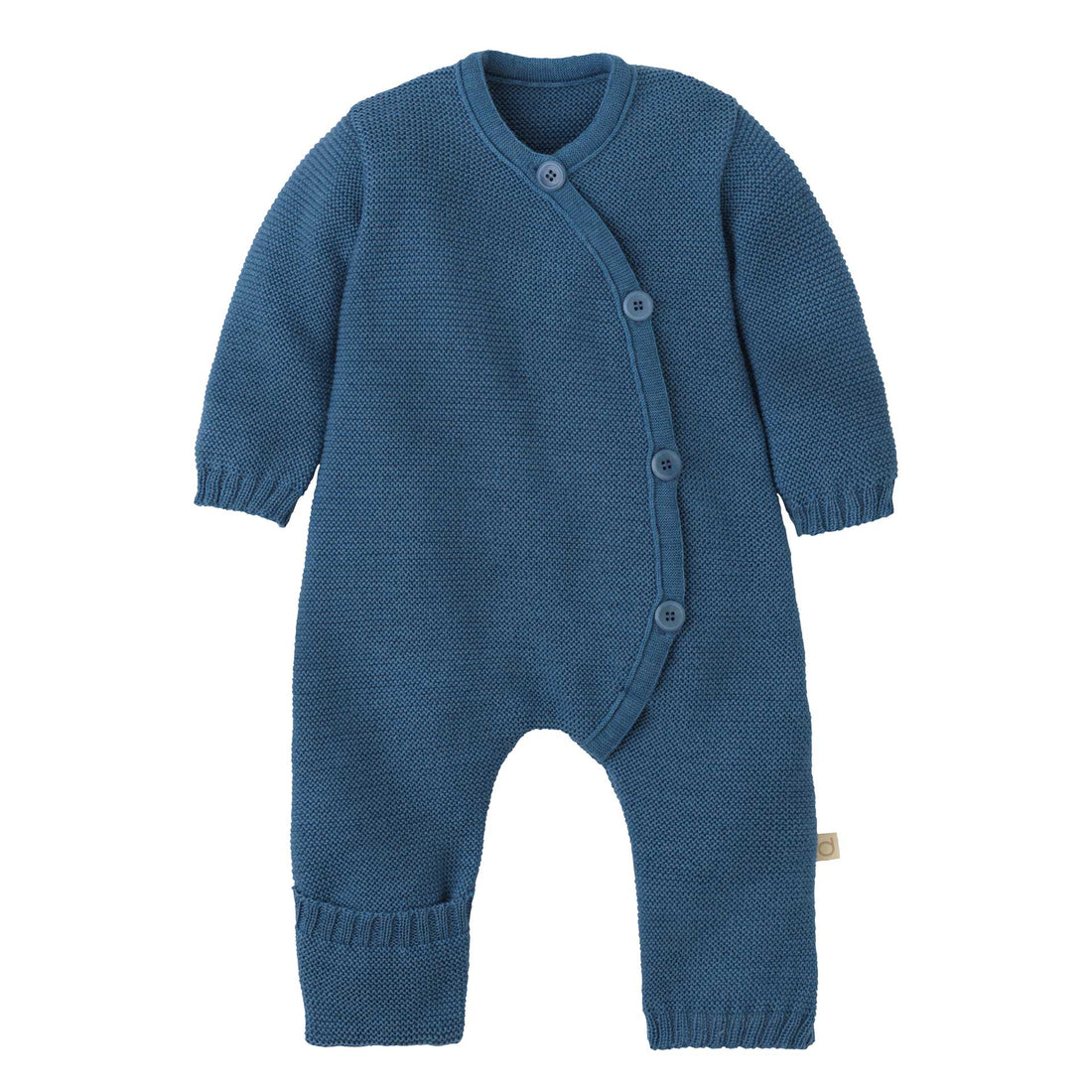 Stickad body i merinoull – Dove blue – Disana ekologiska babykläder
