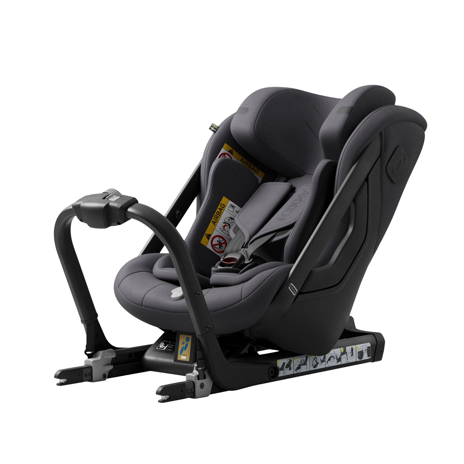 Axkid ONE 3 - Arctic Mist Grey - iSize 61-125 cm - 61-125 cm (3 månader till 7 år) - MamaMilla