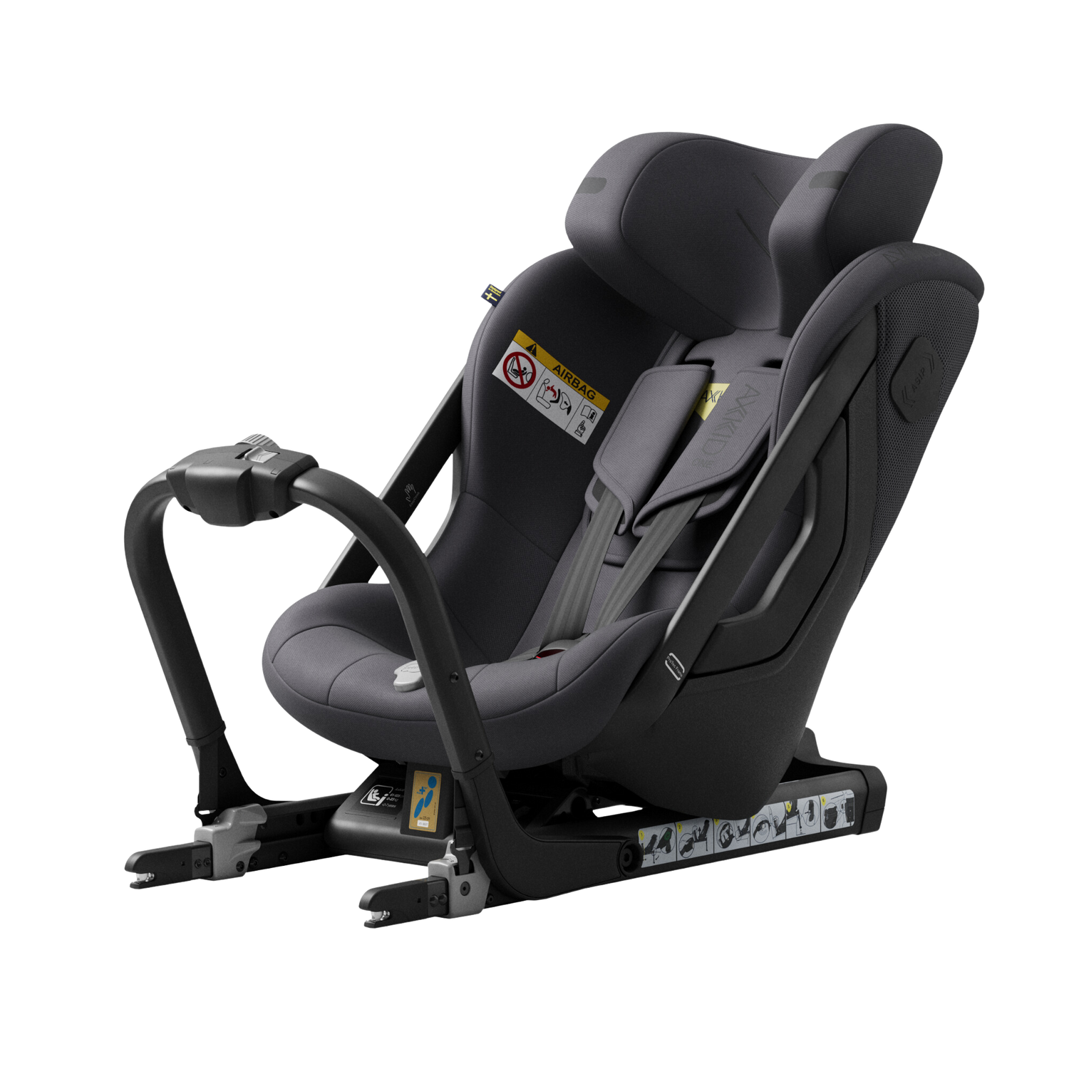 Axkid ONE 3 - Arctic Mist Grey - iSize 61-125 cm - 61-125 cm (3 månader till 7 år) - MamaMilla