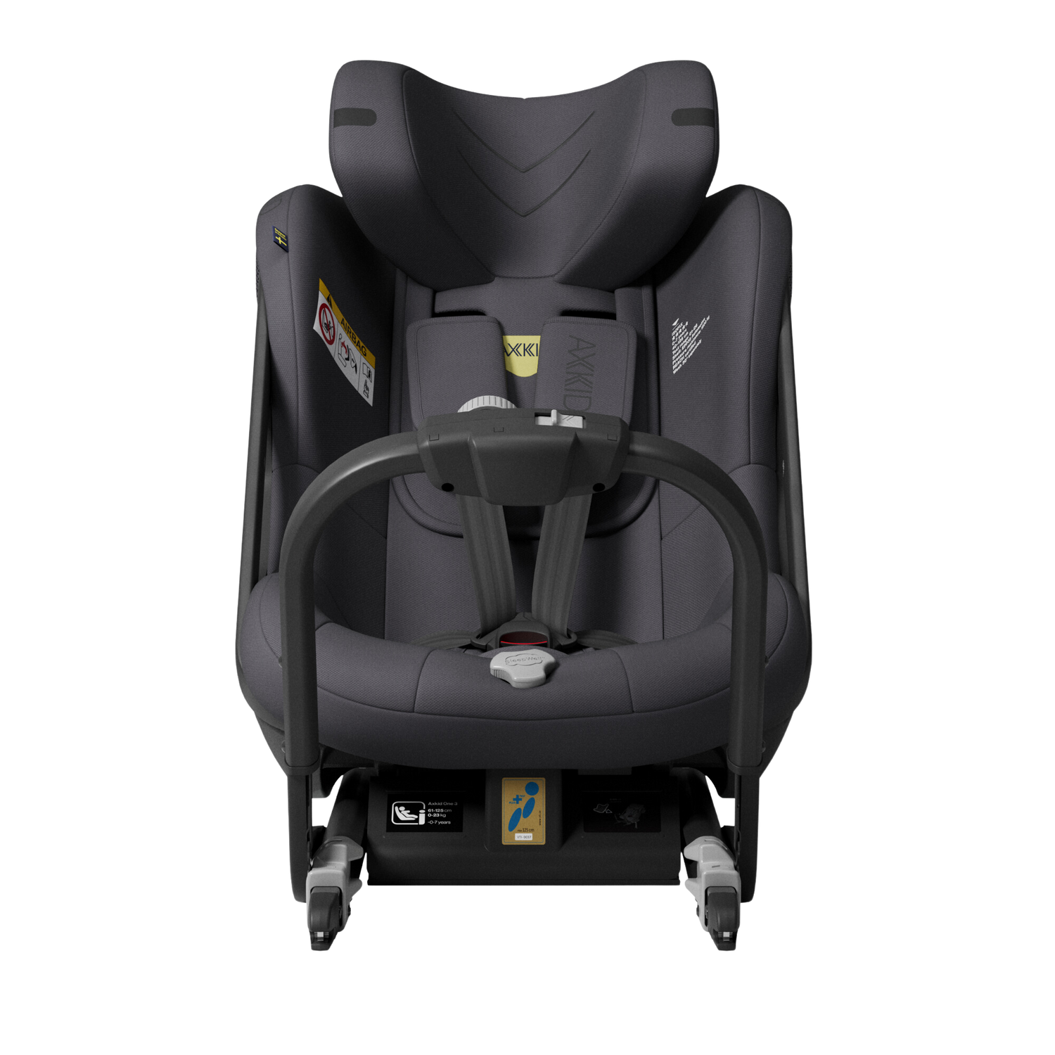 Axkid ONE 3 - Arctic Mist Grey - iSize 61-125 cm - 61-125 cm (3 månader till 7 år) - MamaMilla