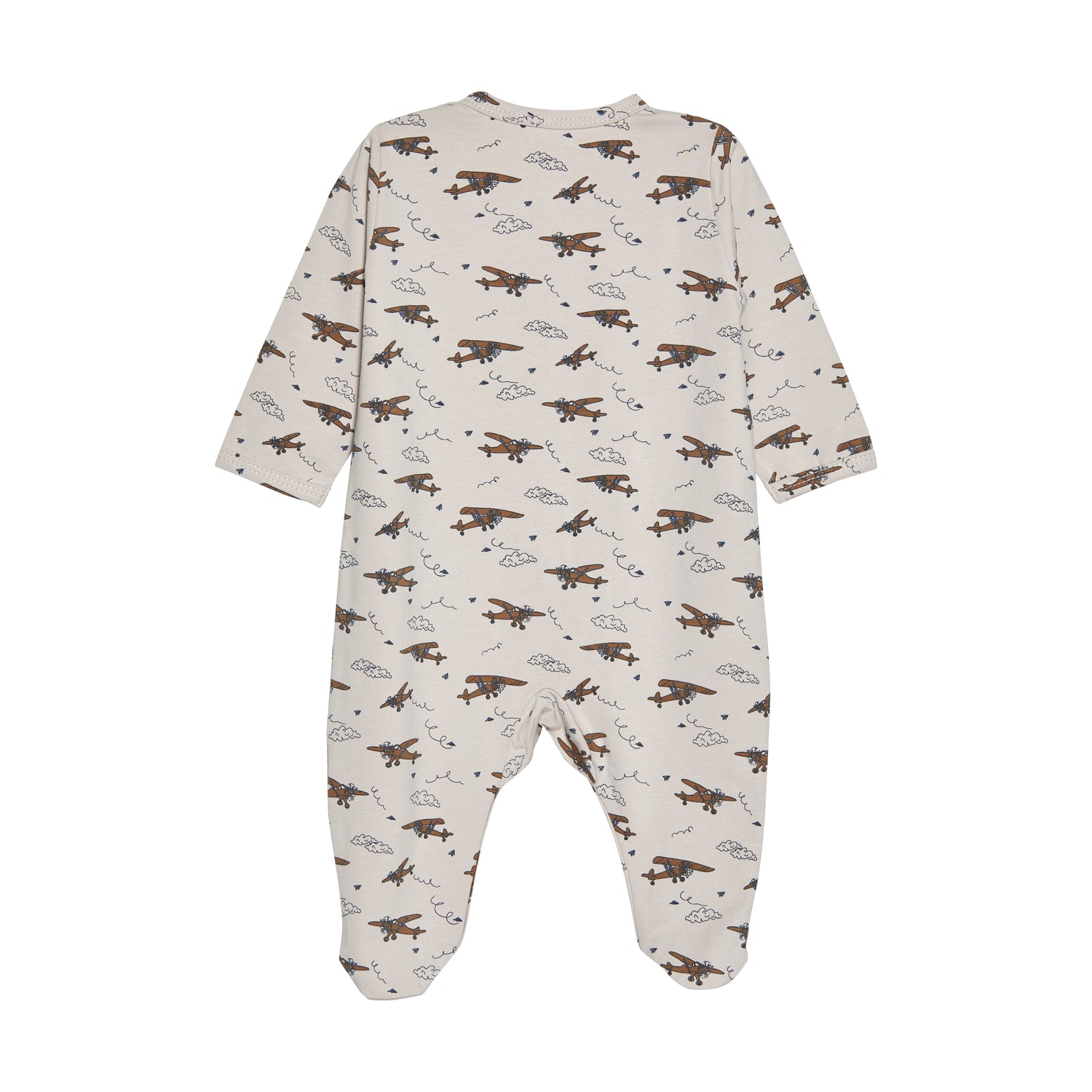 Fixoni jumpsuit/nattdräkt med fötter - Flygplan - India Ink - Jumpsuit - MamaMilla