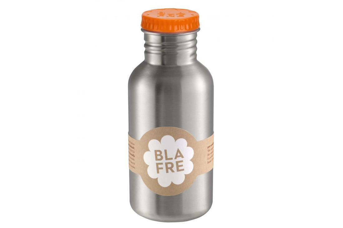 BLAFRE dricksflaska i rostfritt stål - 500 ml - Orange - Dricksflaska i stål - MamaMilla