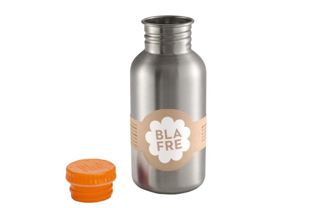 BLAFRE dricksflaska i rostfritt stål - 500 ml - Orange - Dricksflaska i stål - MamaMilla