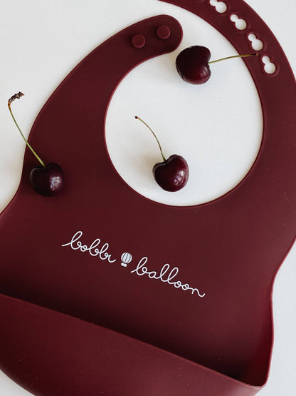 Bobbi Balloon Silikonhaklapp - Merlot Röd - Silikonhaklapp - MamaMilla