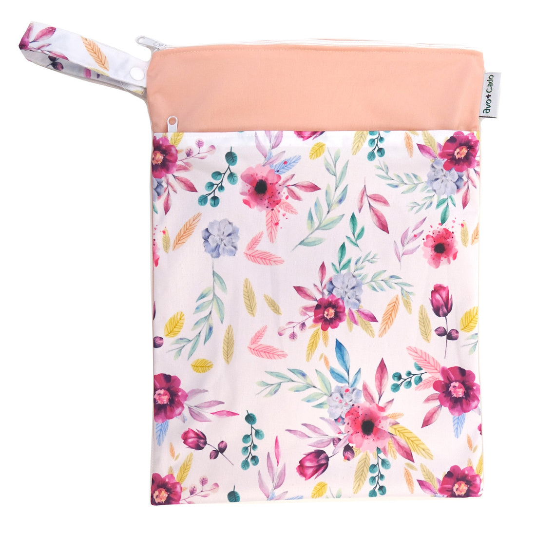 avo+cado Wetbag Medium med två fack - Blommor - Wetbag medium - MamaMilla