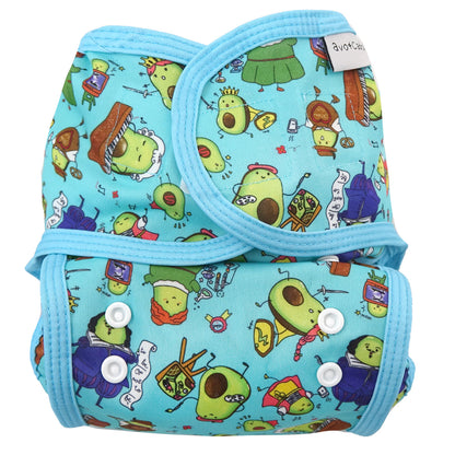 avo+cado groddskydd i en storlek (krok och ögla) - Funky Pineapples, Groovy Whales, Happy Turtles, Jungle Leaves, Avocado Heroes - - MamaMilla