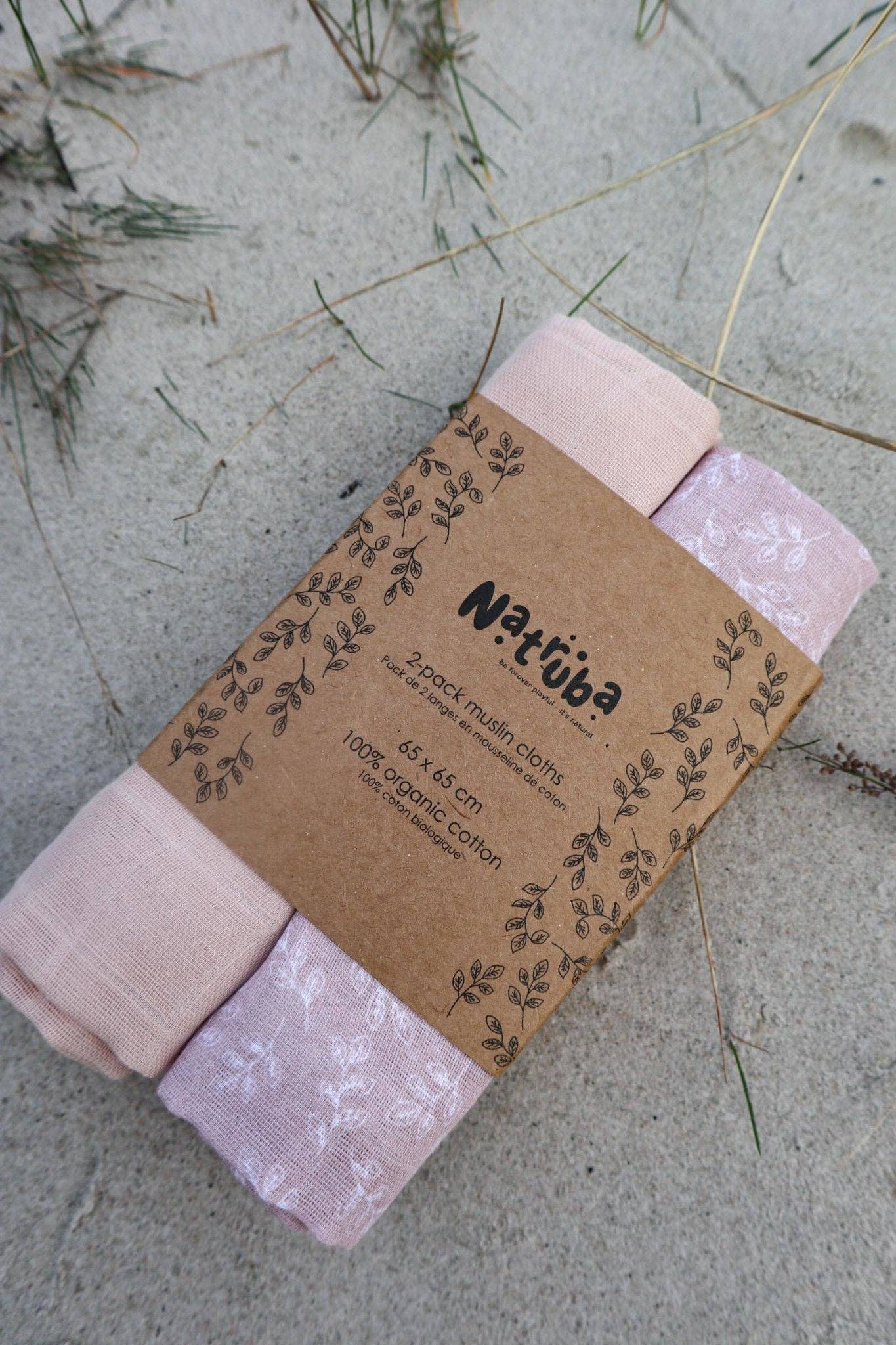 Natruba Tygblöjor i Ekologisk Muslin - 2 st - Pulver - Tygblöjor - MamaMilla
