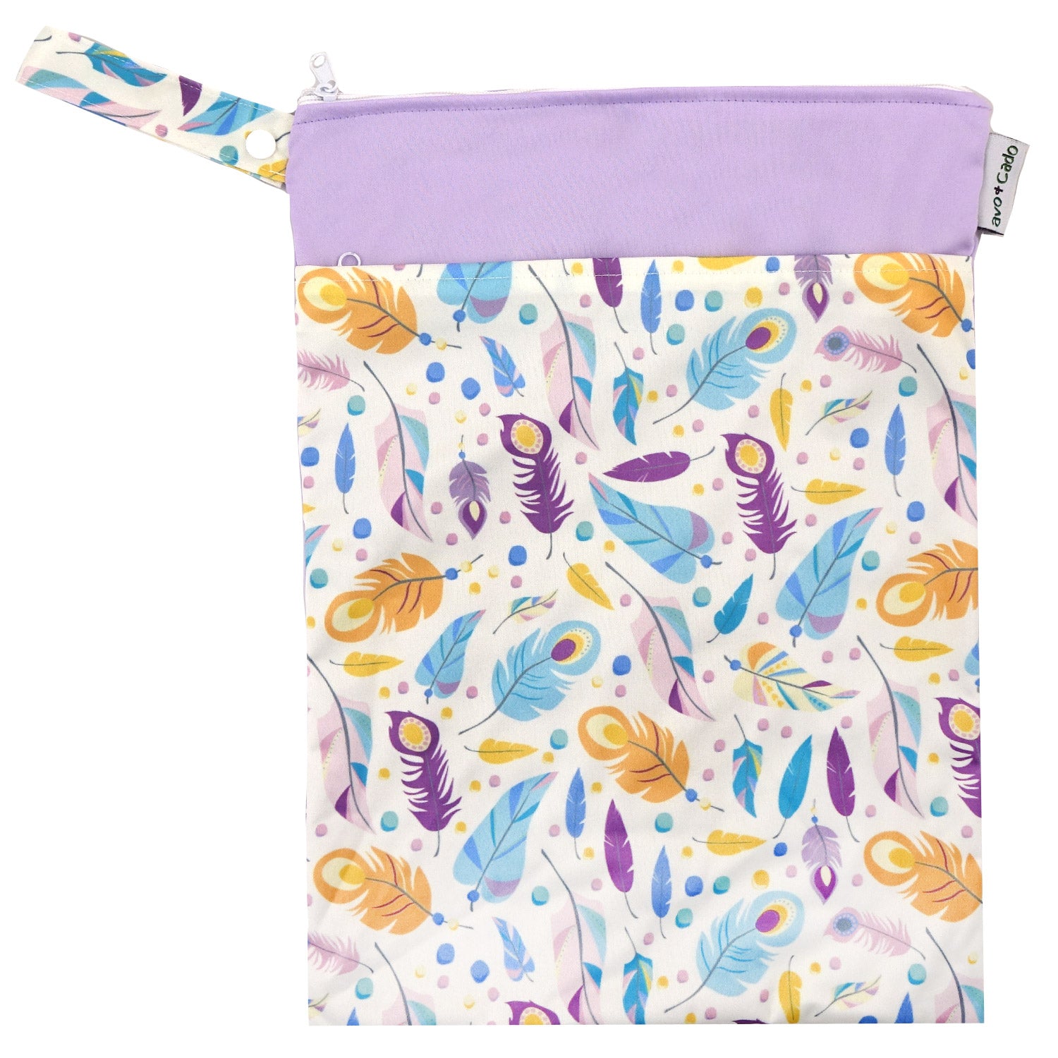 avo+cado Wetbag Medium med två fack - Fjädrar - Wetbag medium - MamaMilla