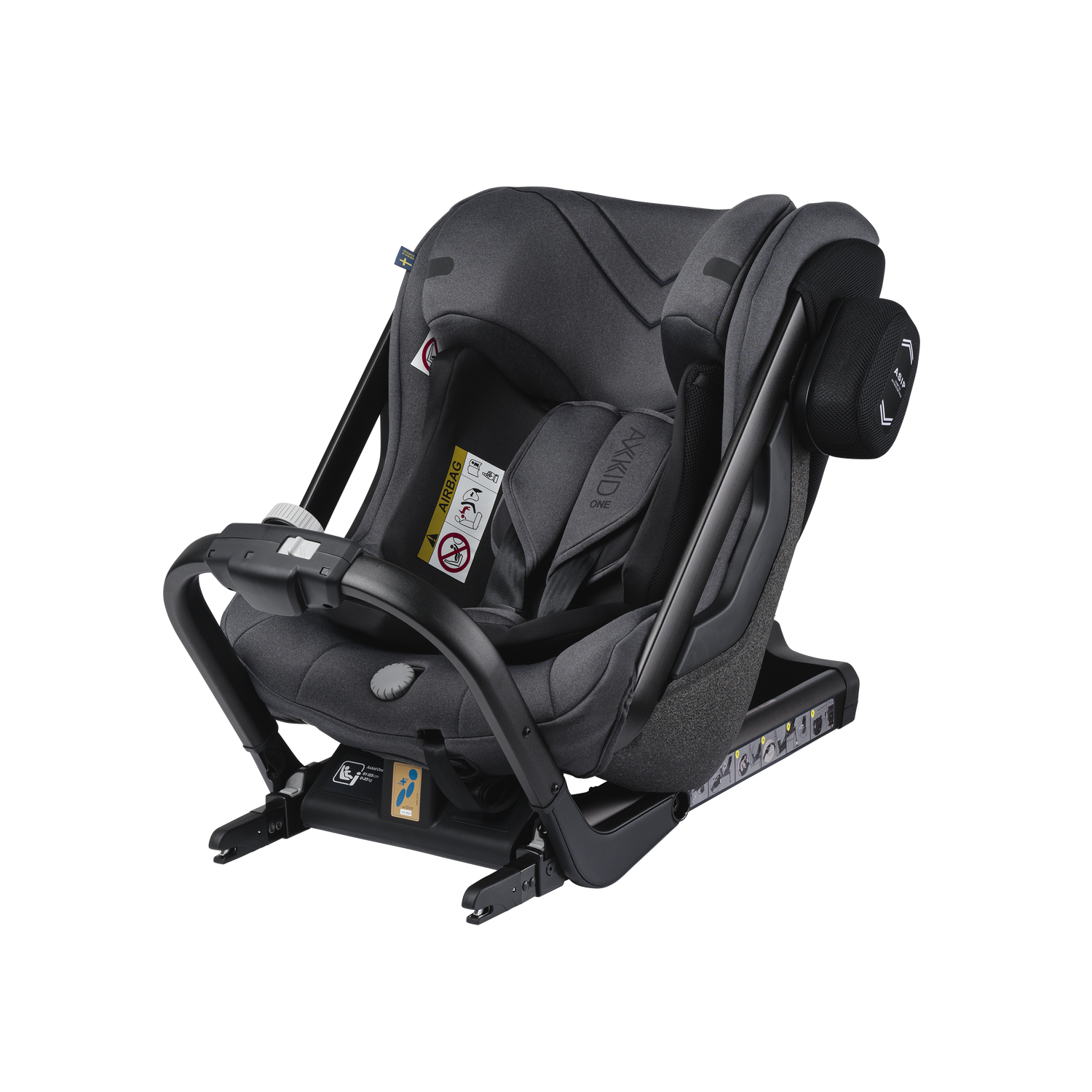 Axkid ONE 2 - Granit Melange - iSize 61-125 cm- ERBJUDANDE - 61-125 cm (3 månader till 7 år) - MamaMilla
