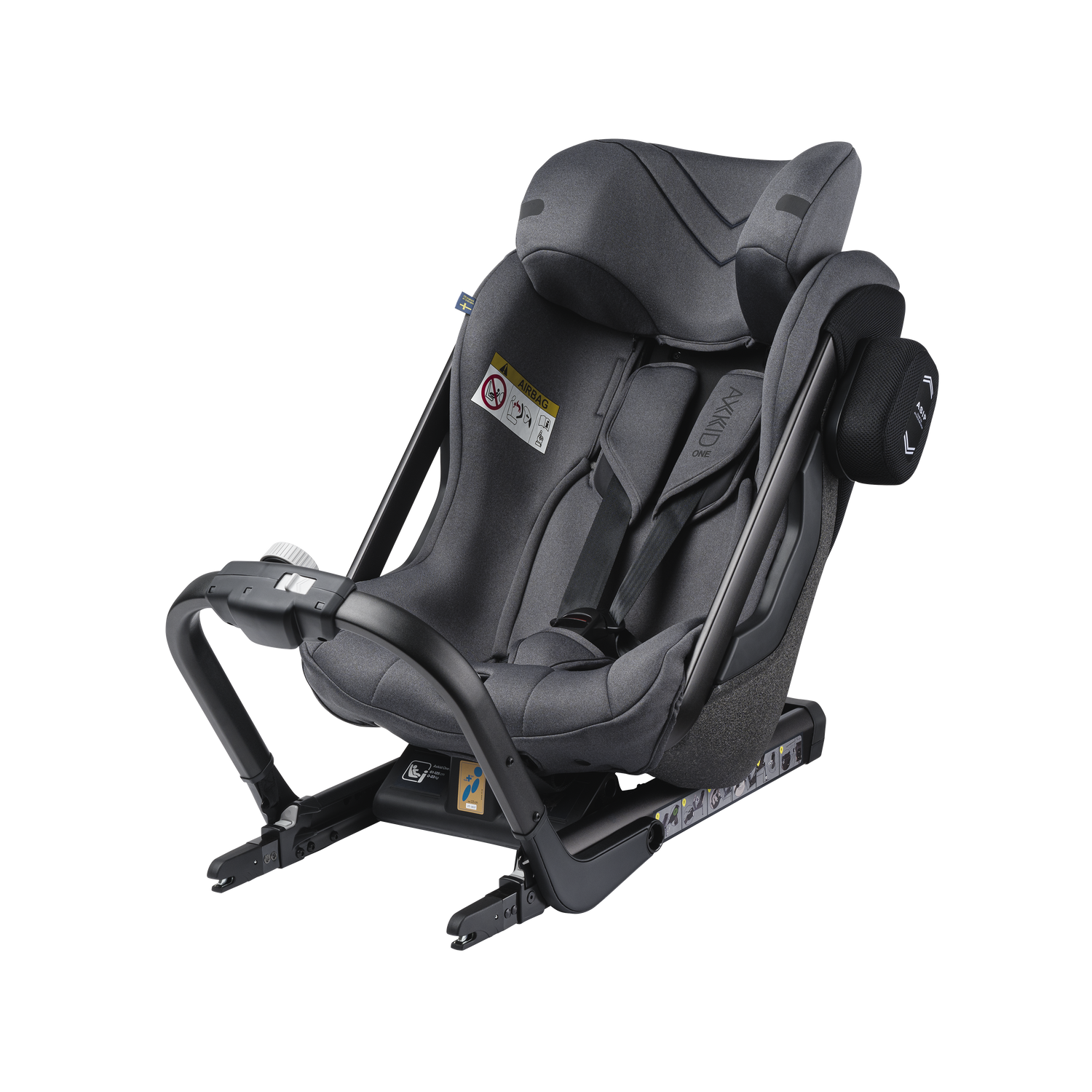 Axkid ONE 2 - Granit Melange - iSize 61-125 cm- ERBJUDANDE - 61-125 cm (3 månader till 7 år) - MamaMilla