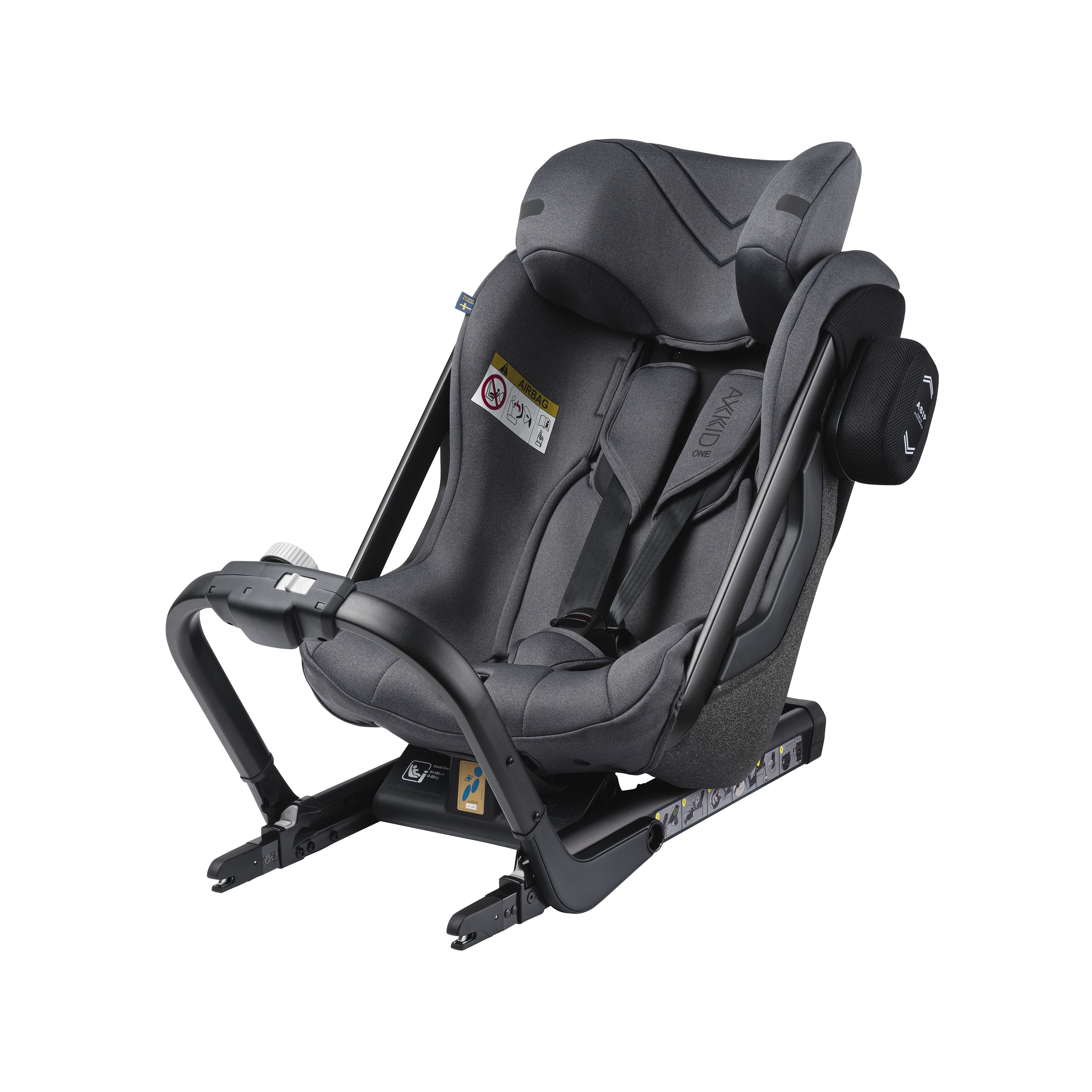 Axkid ONE 2 - Granit Melange - iSize 61-125 cm- ERBJUDANDE - 61-125 cm (3 månader till 7 år) - MamaMilla