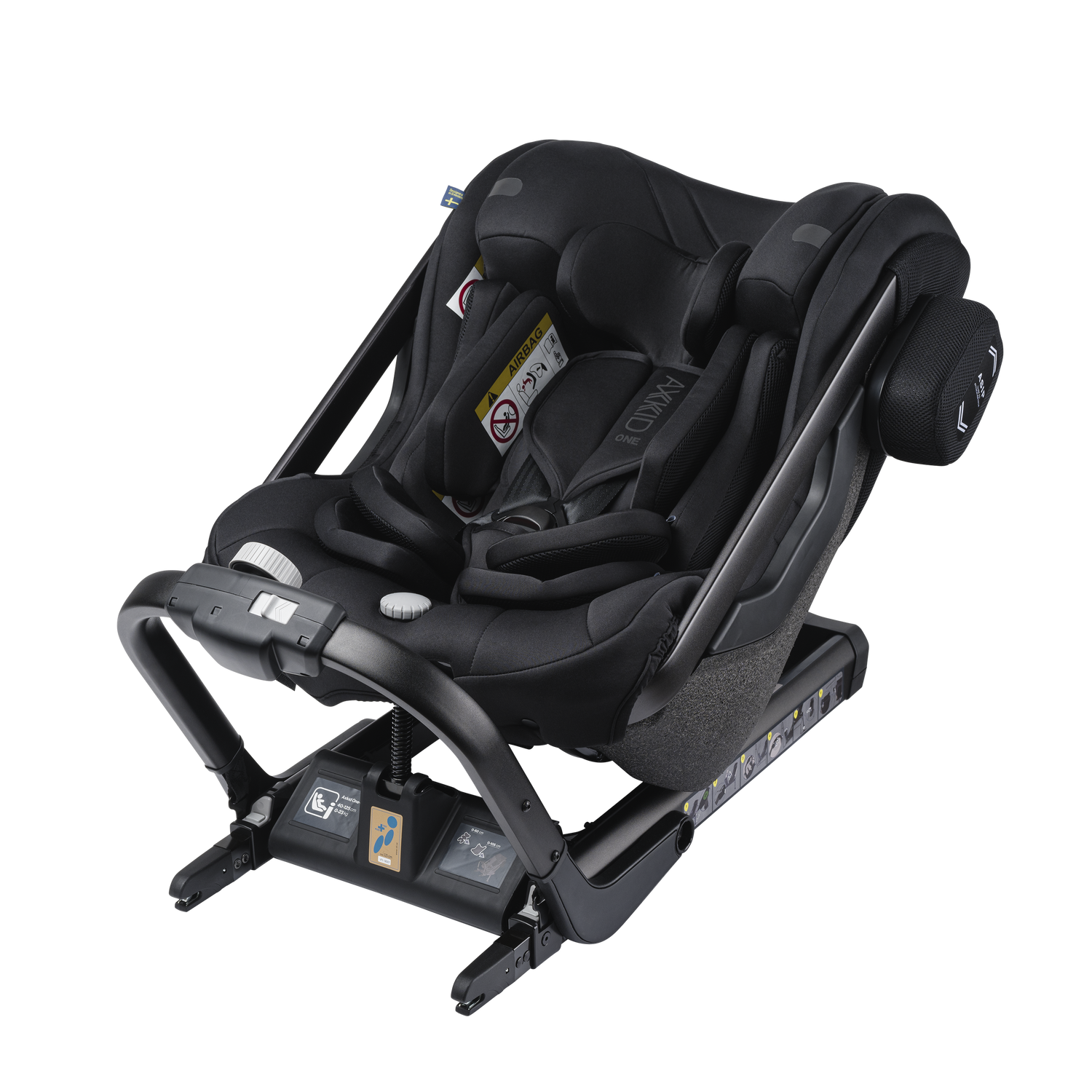 Axkid ONE+ 2 - Tjära - iSize 40-125 cm - 40-125 cm (Nyfödd till 7 år) - MamaMilla