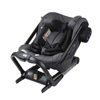 Axkid ONE+ 2 - Granitmelerad - iSize 40-125 cm - 40-125 cm (Nyfödd till 7 år) - MamaMilla