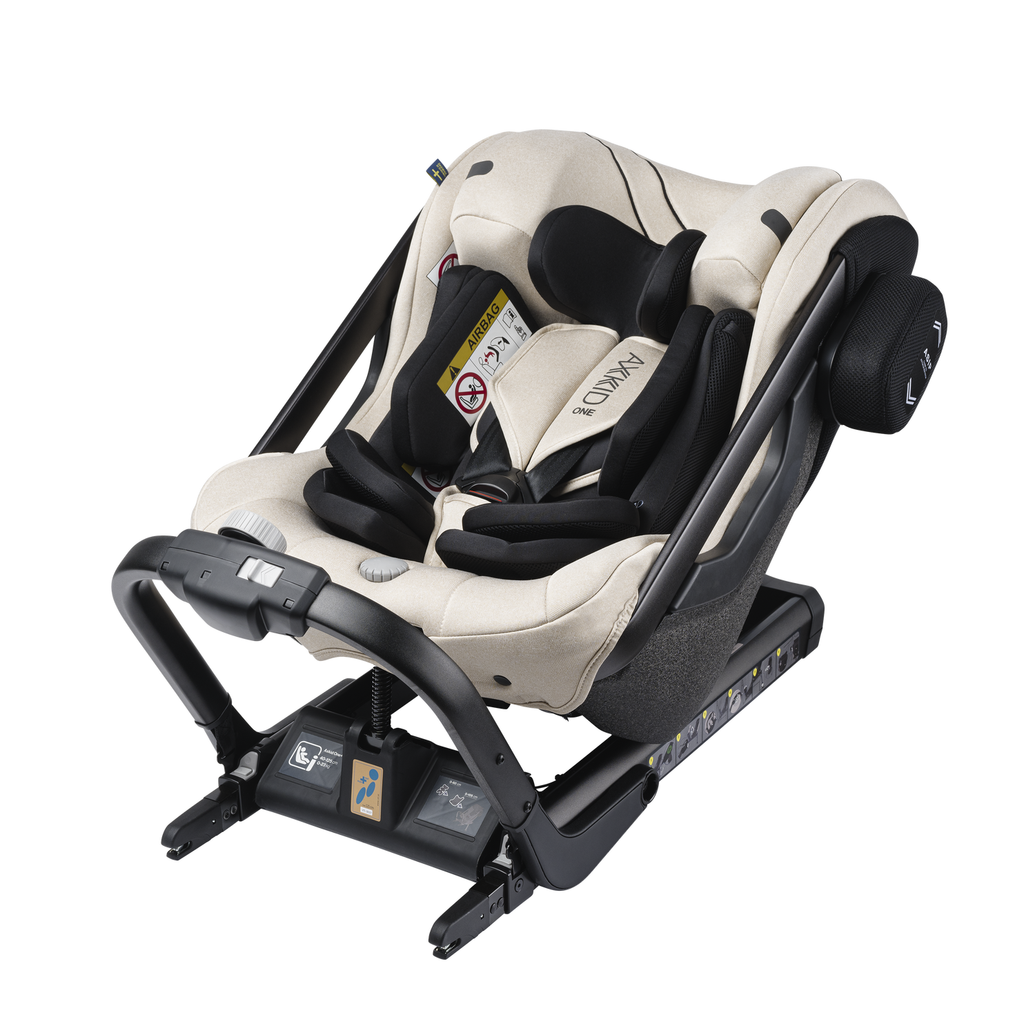 Axkid ONE+ 2 - Brick Melange - iSize 40-125 cm - 40-125 cm (Nyfödd till 7 år) - MamaMilla
