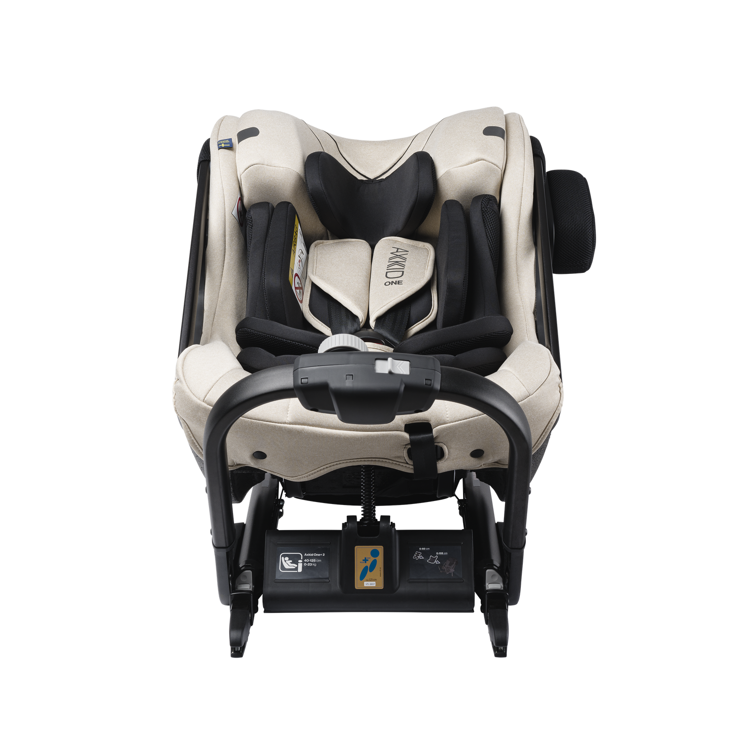 Axkid ONE+ 2 - Brick Melange - iSize 40-125 cm - 40-125 cm (Nyfödd till 7 år) - MamaMilla