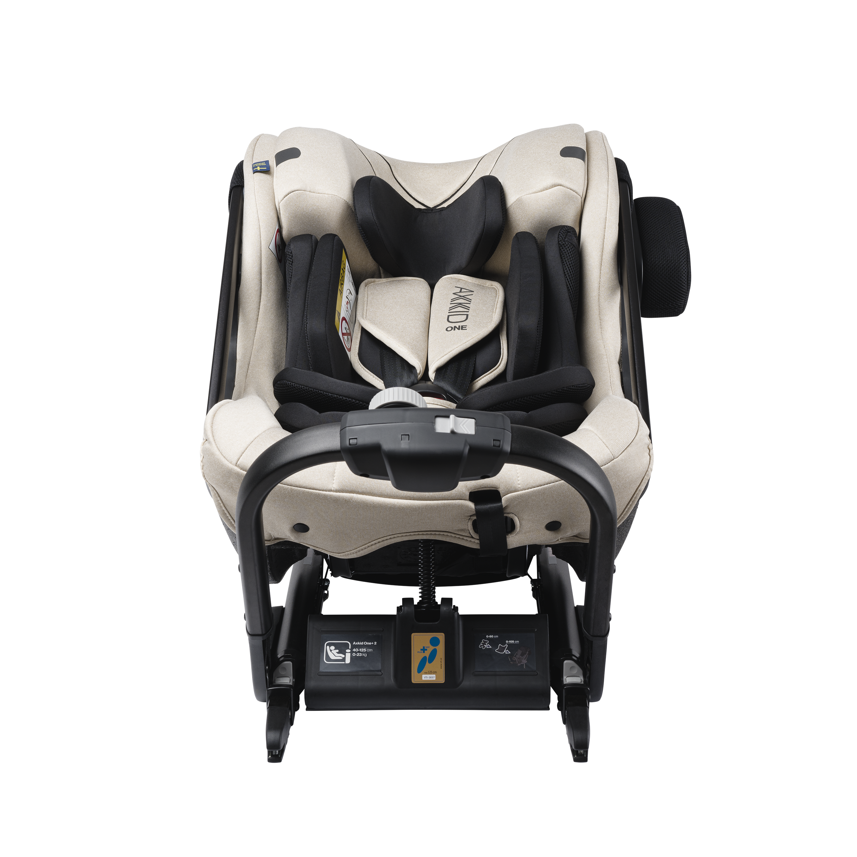 Axkid ONE+ 2 - Brick Melange - iSize 40-125 cm - 40-125 cm (Nyfödd till 7 år) - MamaMilla