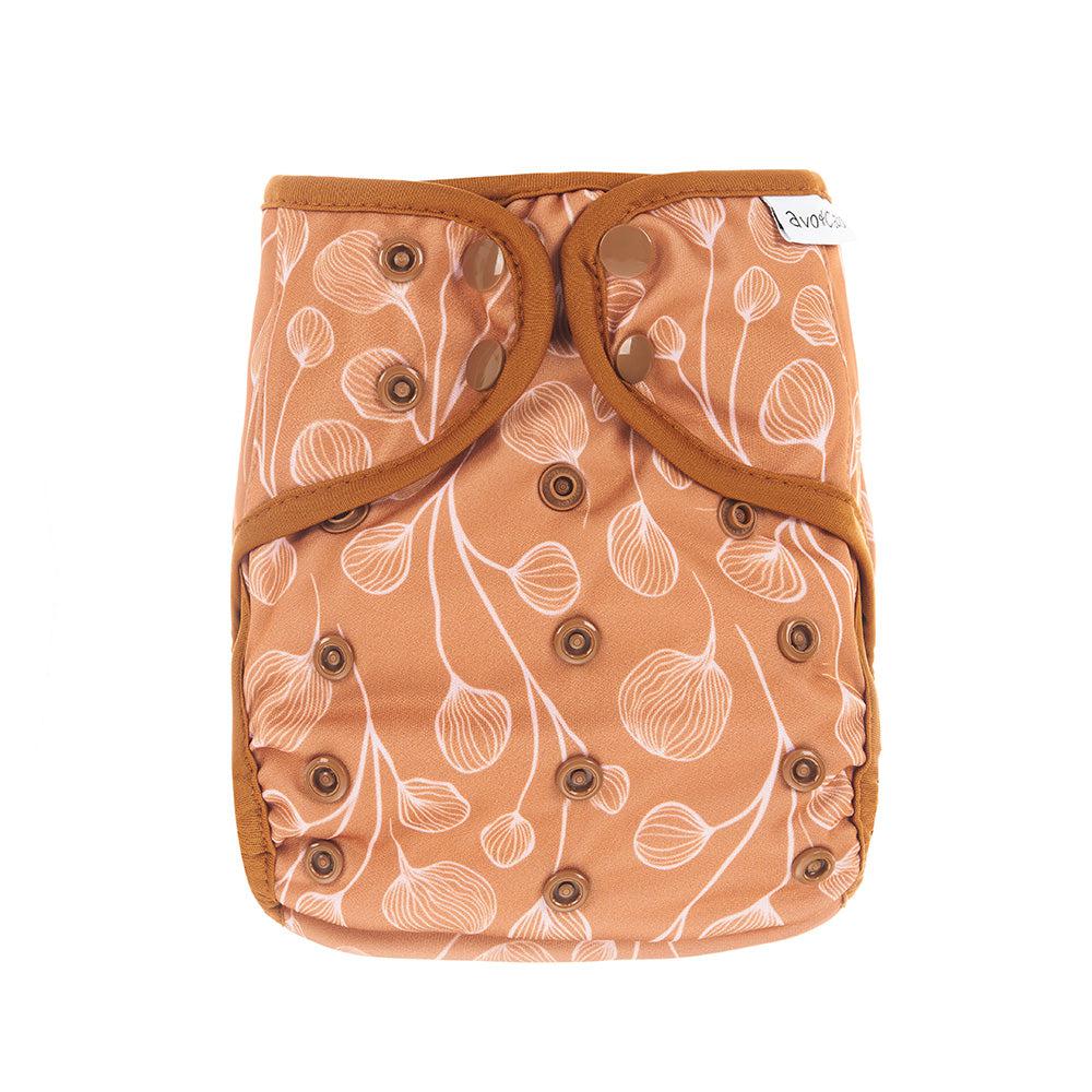 avo+cado One Size Explorer blöjöverdrag - Wildpflanzen, Naturküche, Knospen, Giersch, Sand, Pampasgras, Moss, Mauve, Blätter, Kräuter, Grey, Pusteblume - - MamaMilla