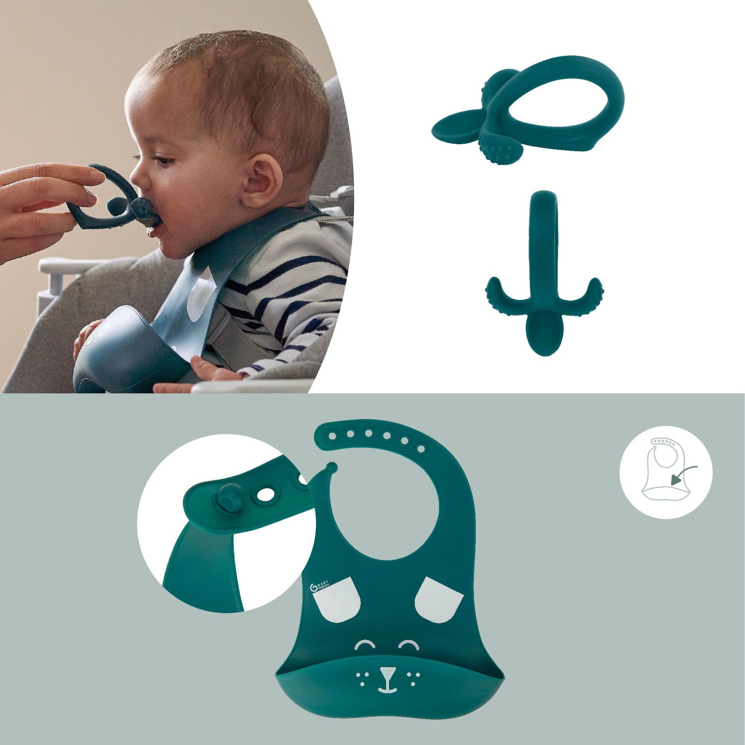 Babymoov Middagsset 6-12 månader - Blue Dog - Middagsset - MamaMilla