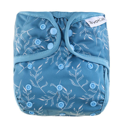 avo+cado One Size Explorer blöjöverdrag - Wildpflanzen, Naturküche, Knospen, Giersch, Sand, Pampasgras, Moss, Mauve, Blätter, Kräuter, Grey, Pusteblume - - MamaMilla