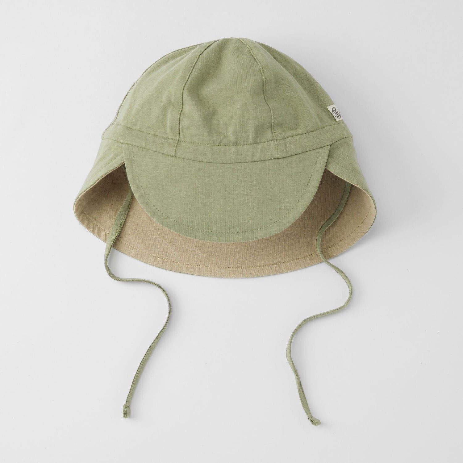 Cloby Sunhat UPF 50+ Olivgrön/Sandstrand 0-6m - - MamaMilla