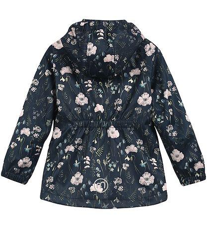 Minymo Softshell jacka - Blommor - Blue Nights - softshell - barn - MamaMilla