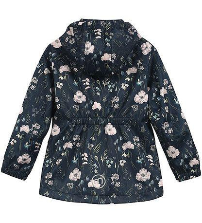 Minymo Softshell jacka - Blommor - Blue Nights - softshell - barn - MamaMilla
