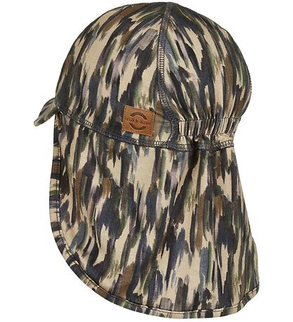 Mikk-line solhatt i bambu med skärm och halsskärm - Dull Gold - Solhatt - MamaMilla