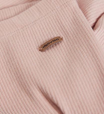 Minymo leggings i ribb - Mahogny Rose - byxor - MamaMilla