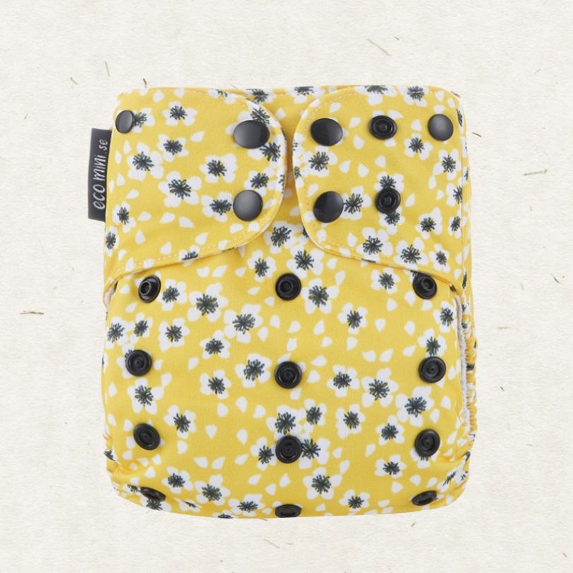 One Size Bamboo Pocket blöja. Blossom - - MamaMilla