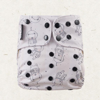 One Size Coolmax fickblöja. Space Teddy - - MamaMilla