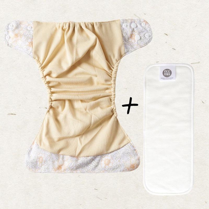 One Size Coolmax Pocket Diaper. Fawn - - MamaMilla