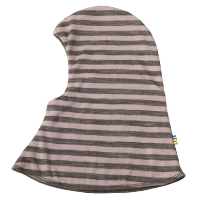 Joha Balaclava i ull - Vändbar - 2 lager - Grå / Rosa - Mössa - MamaMilla