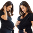 Moby Top med stöd och Wrap t-shirt Bump & Beyond - Svart - Stretch omslag - MamaMilla