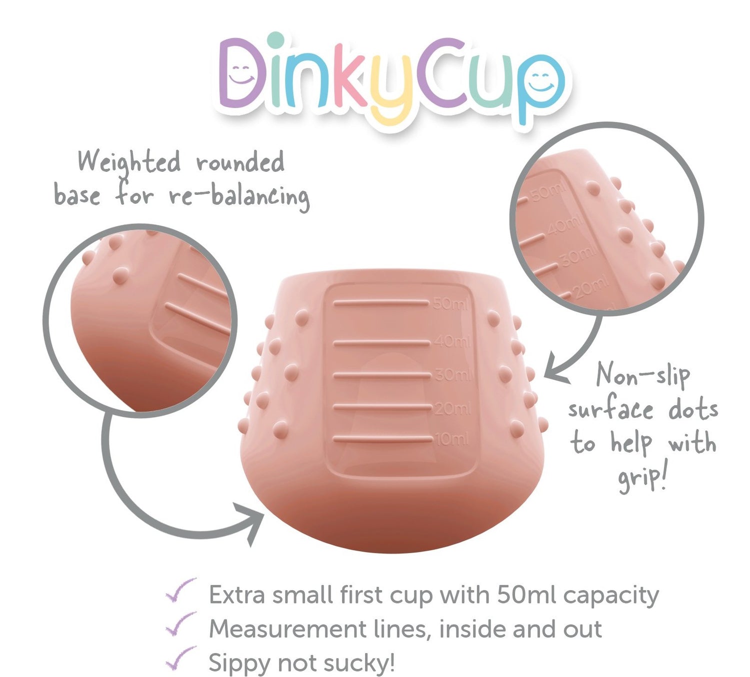 Tidy Tot Silikonkopp - My First Cup - Mauve - Cup - MamaMilla