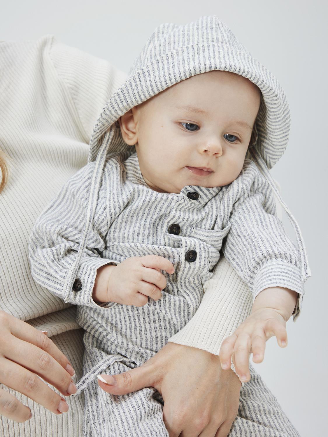 Name it bukser i bomuld - Blå striber - Bukser - MamaMilla