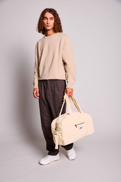Hindbag Pusletaske Økologisk Fløjl Beige