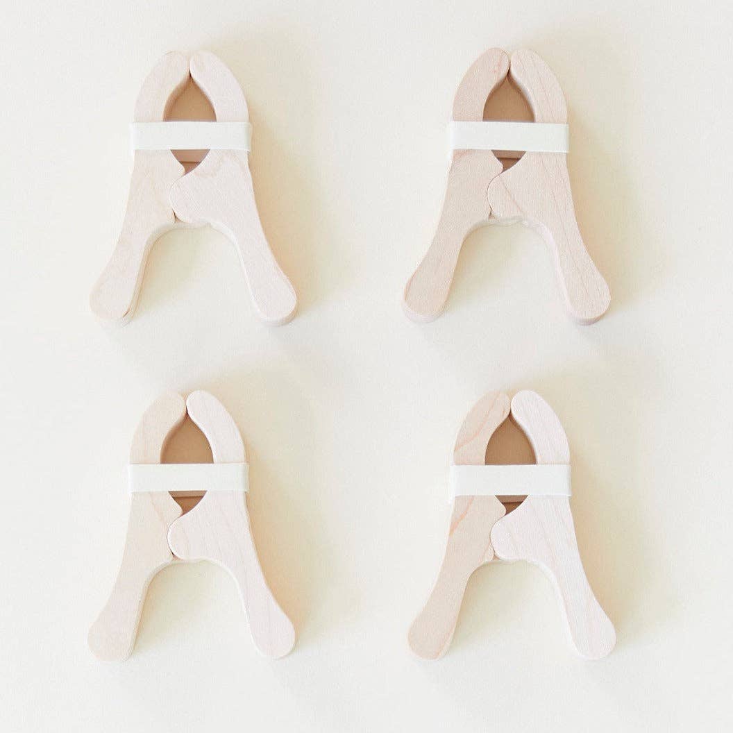 Sarahs Silk Maple Play Clips Set med 4 - - MamaMilla