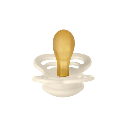 BIBS Supreme symmetrisk napp storlek 2, silikon – Ivory/Blush (2-pack) - MamaMilla