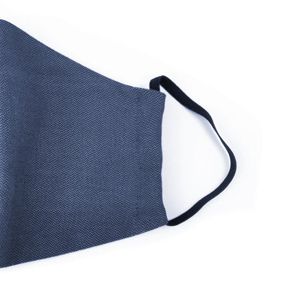 Fidella Mask - Chevron/Denim Blue med resår - - MamaMilla