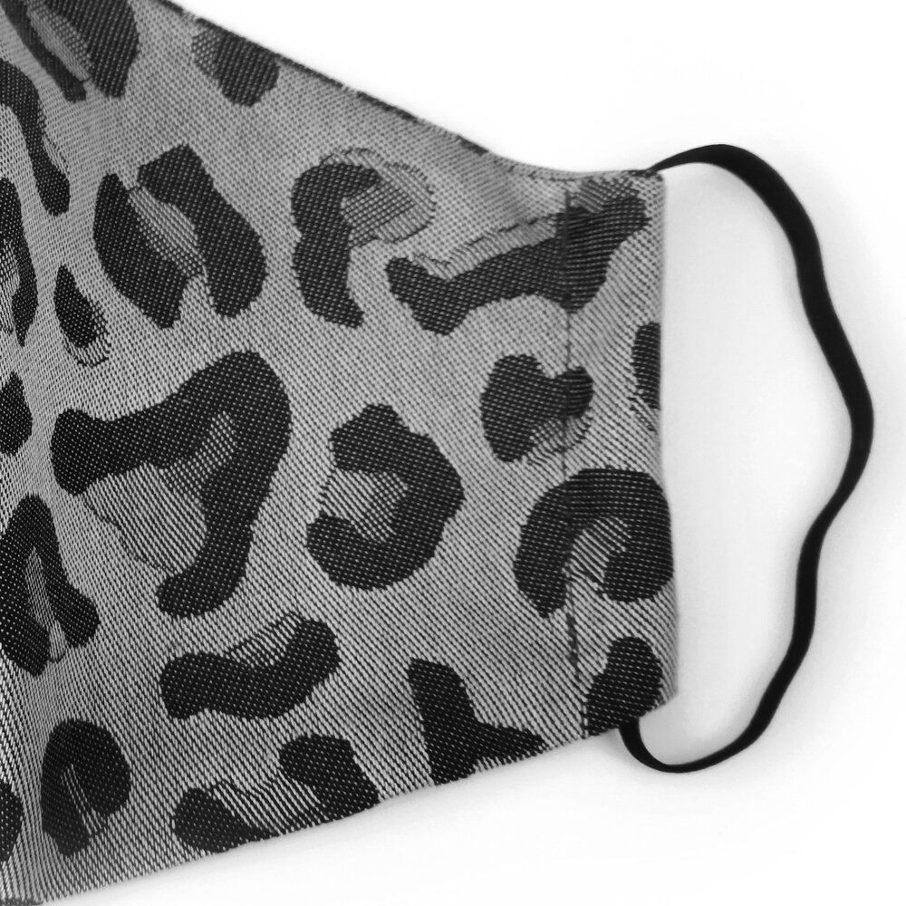 Fidella Munskydd - Leopard/Silver med resår - - MamaMilla