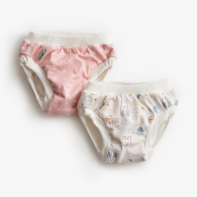 Imse Vimse trainingpants Pink Dots og White Teddy, 2 par