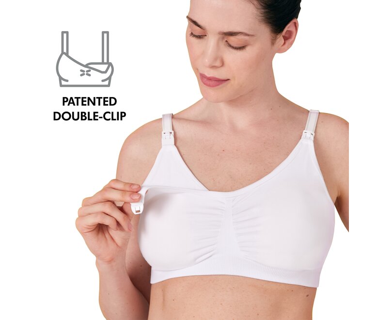 Medela Bekväm 3-i-1 amnings- och pumpbh, vit, storlek L - MamaMilla